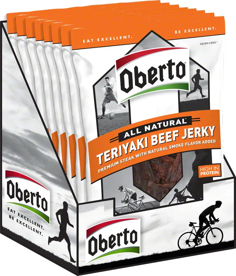 Oberto Beef Jerky Teriyaki: 1.5Oz Package, Includes 8 Bags In A Retail Ready Display Box 1