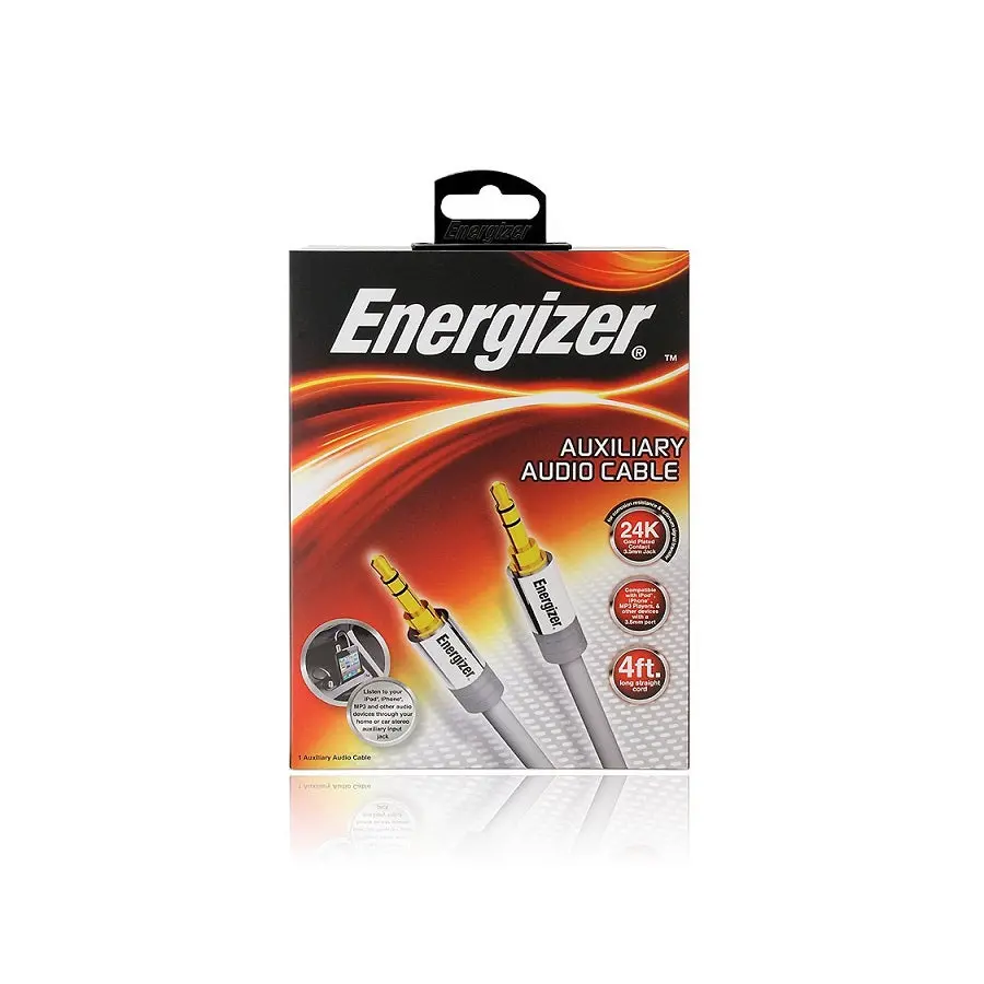 Energizer 4' Auxiliary Audio Cable 1