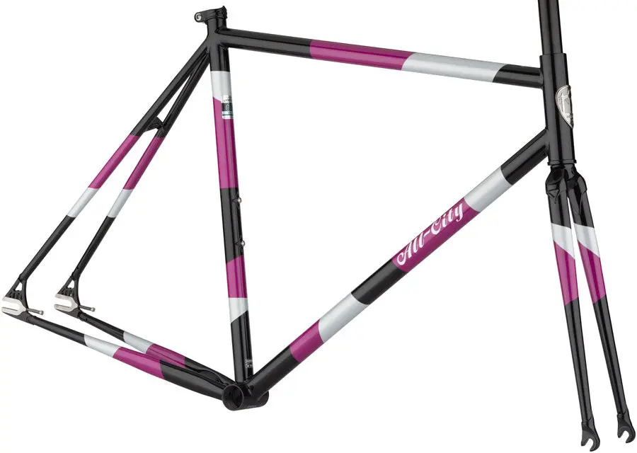 All-City Big Block Frame - Midnight/Frost/Violet 2