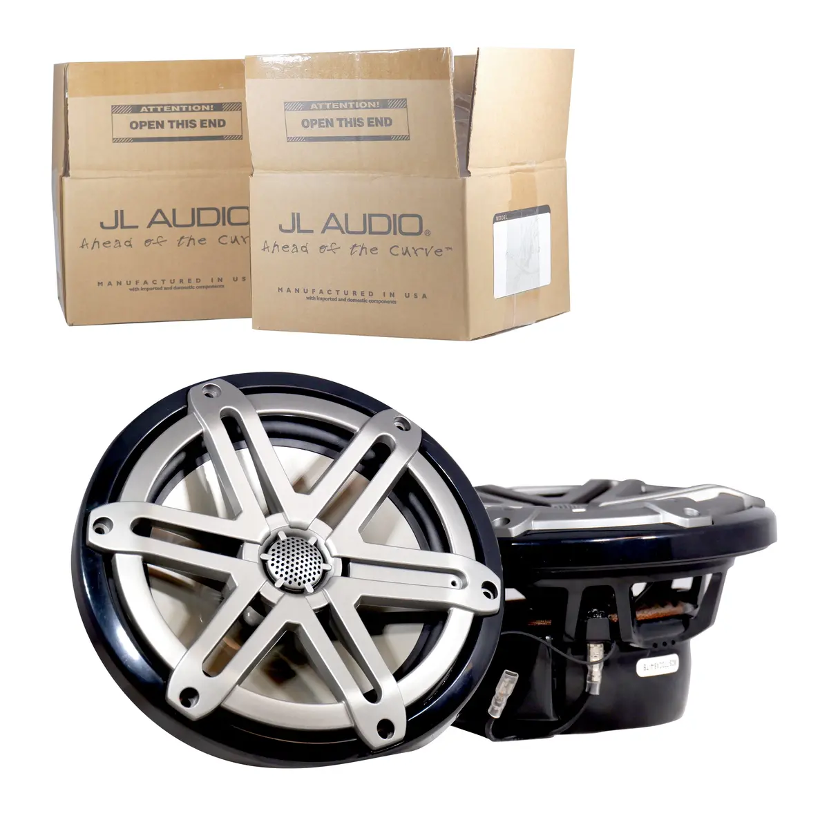 Jl Audio M770-Ccx-Sg-Tb/Mcs-77Ccx5-4-Tb 7.7" Marine Speakers (Black W/ Titanium "Sport" Grilles) 1