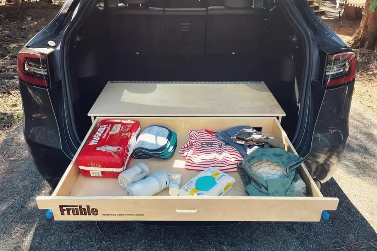 Modular Camp Kitchen, Sleep / Bedding Platform And Storage Drawer System For Tesla Model Y 1