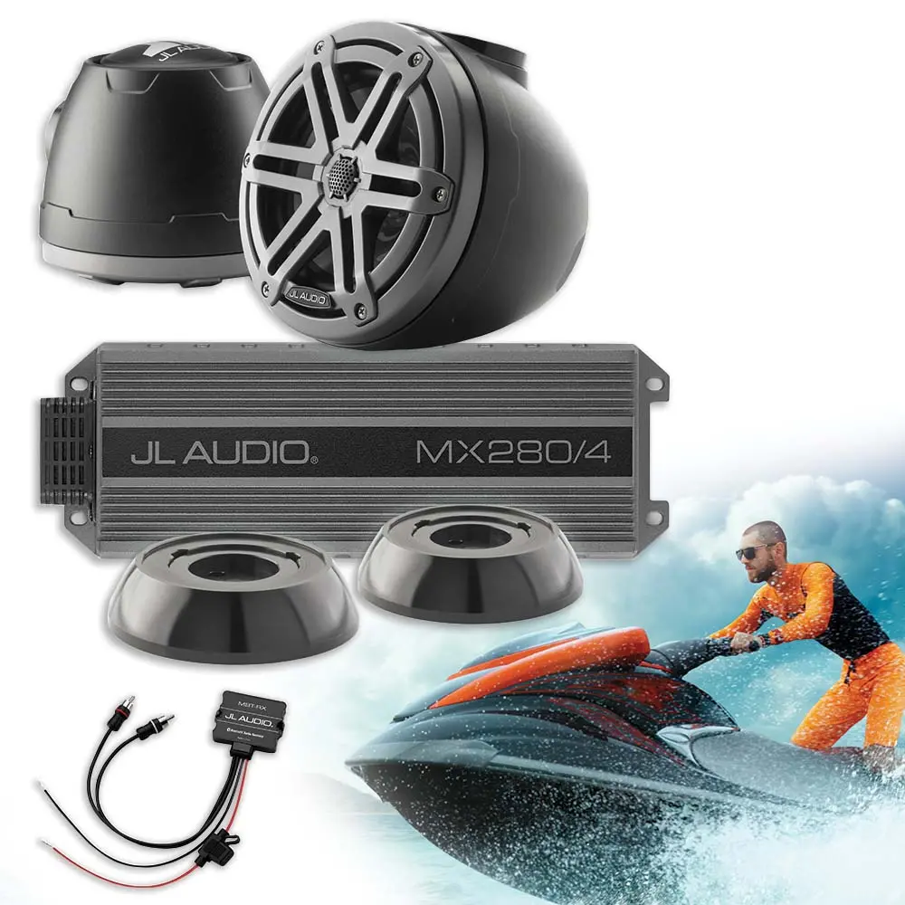 Jl Audio Mx280/4 + M3-650Vex-Mb-S-Gm + Mbt-Rx + Ps-Swmcp-B-Sm Jet Ski Bundle 1