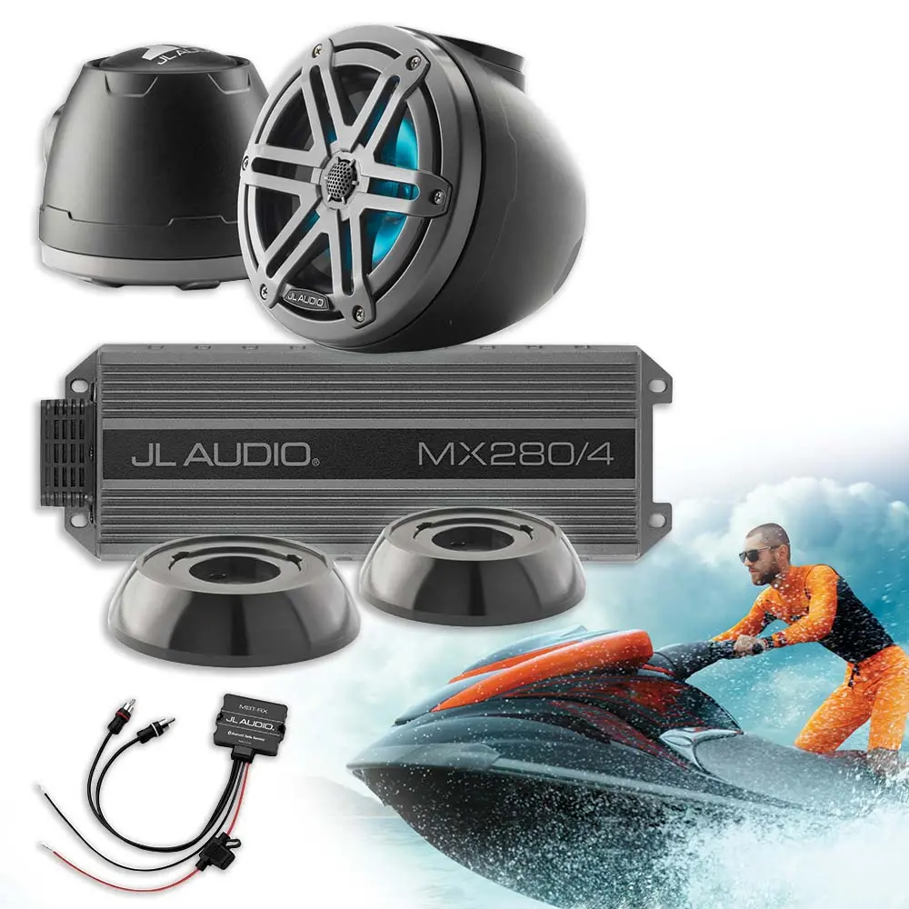 Jl Audio Mx280/4 + M3-650Vex-Mb-S-Gm-I + Mbt-Rx + Ps-Swmcp-B-Sm Jet Ski Kit 1