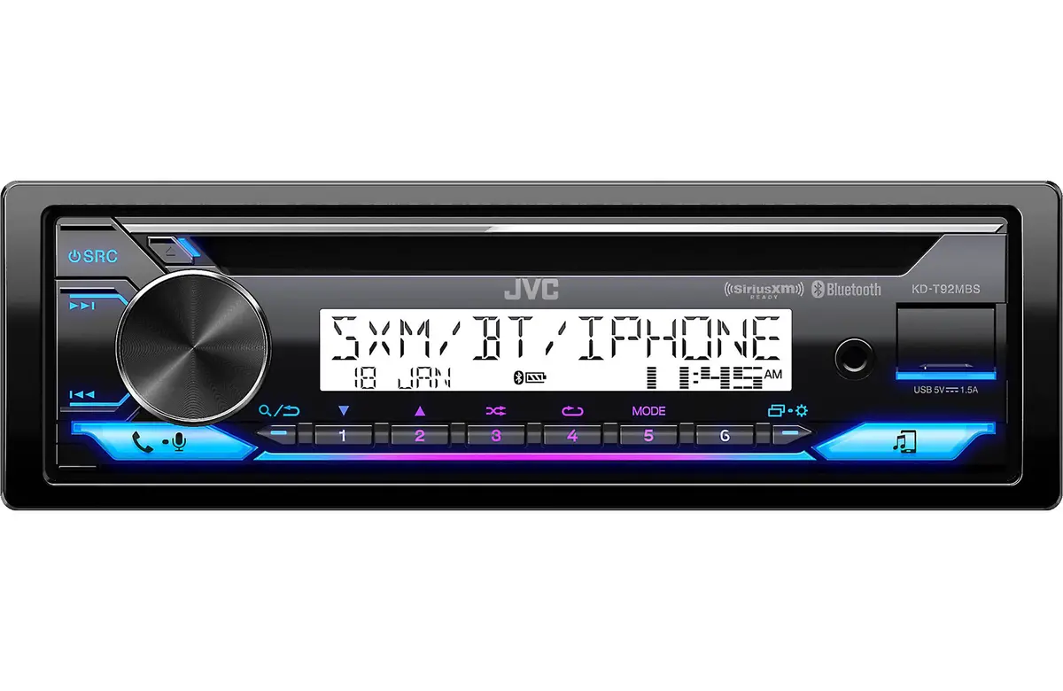 Jvc Kd-T92mbs Cd 1-Din Marine Stereo Receiver 2