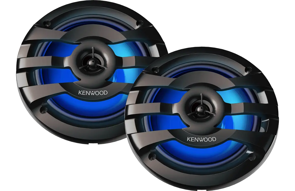 Kenwood Kfc-1673Mrbl 6.75" 2-Way Marine Speaker With Rgb Lighting - Black 1