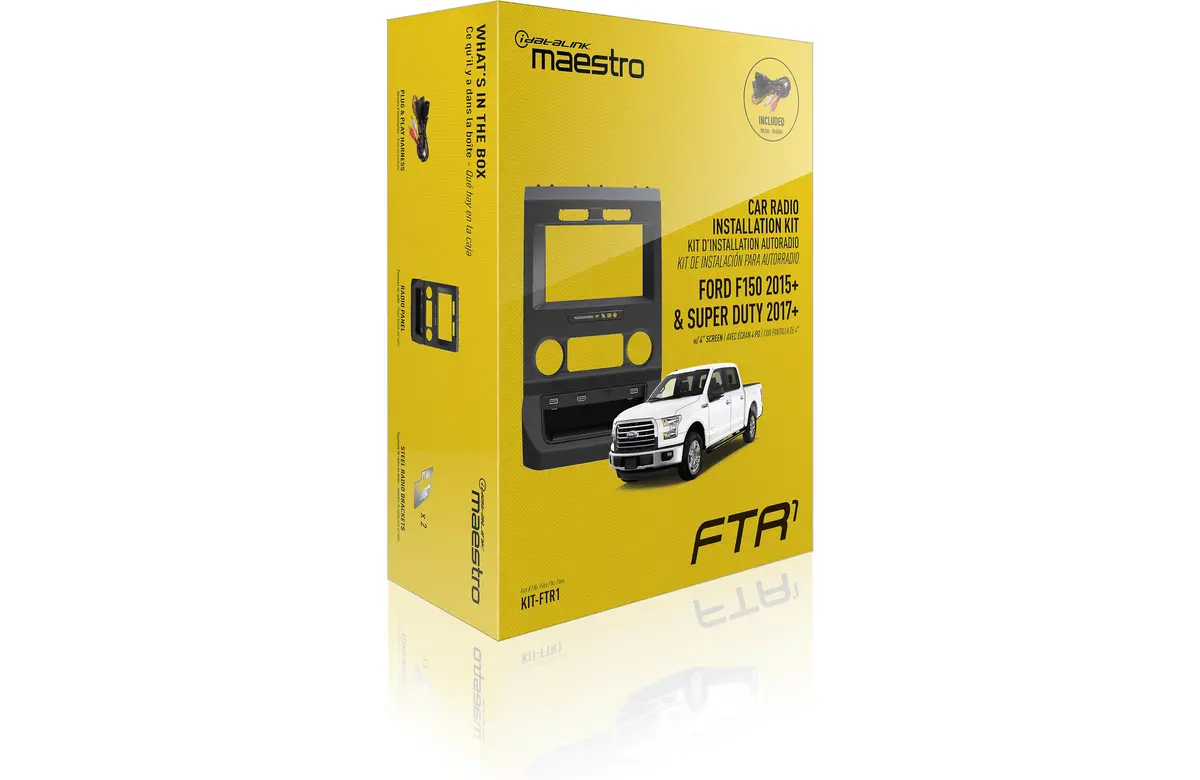 Idat-Alink Maestro Kit-Ftr1 Dash Kit And T-Harness For Newer Ford Trucks With 4.3 Inch Screen 1