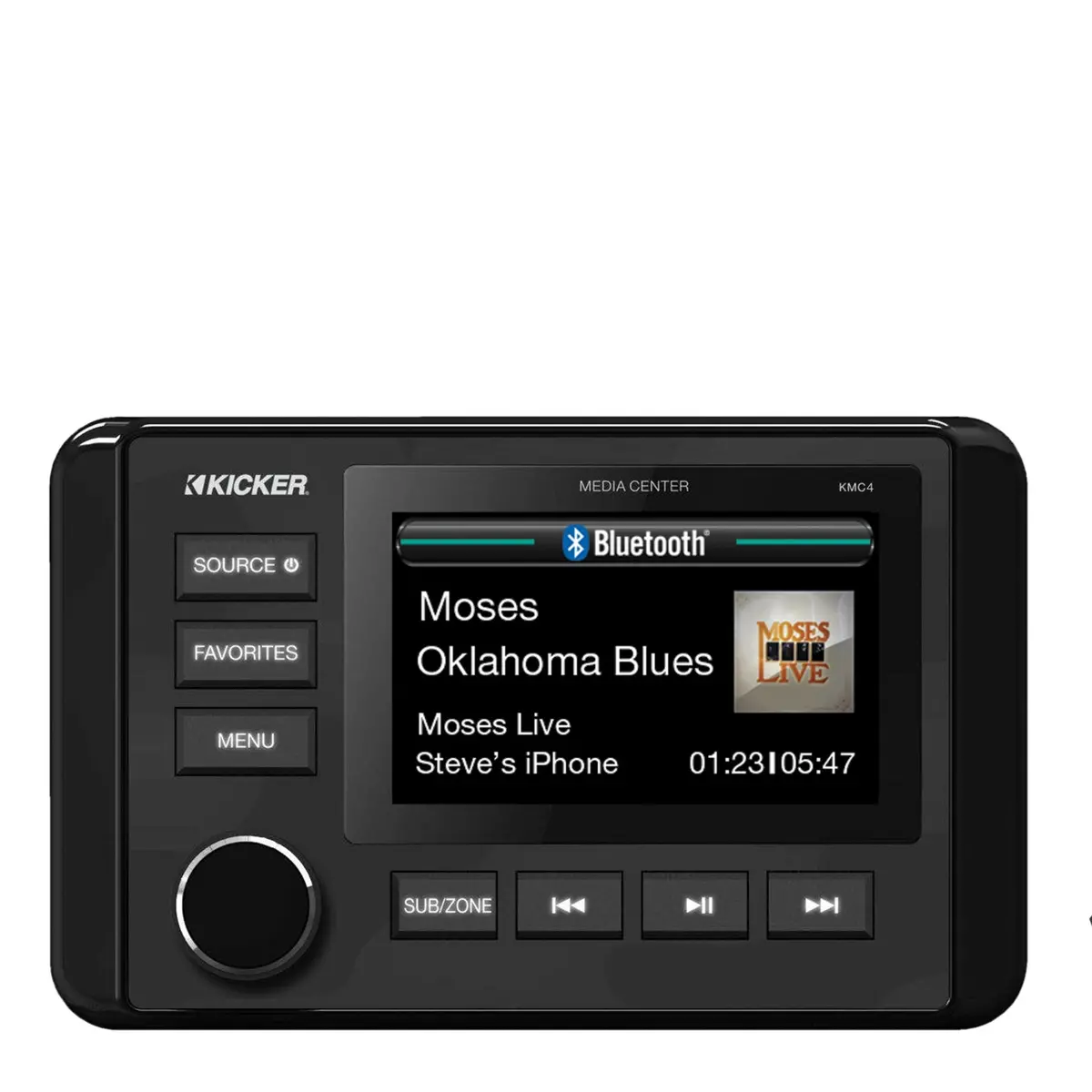 Kicker 51Kmc4 Weather-Resistant Gauge-Style Media Center With Bluetooth 2