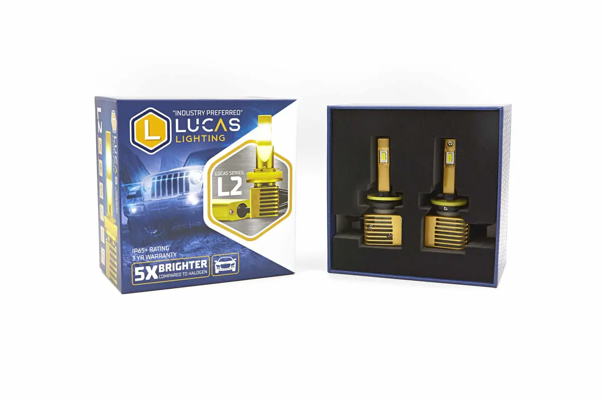 Lucas Lighting L2 Series Headlight Pair (2 Bulbs), 5X Brighter 1