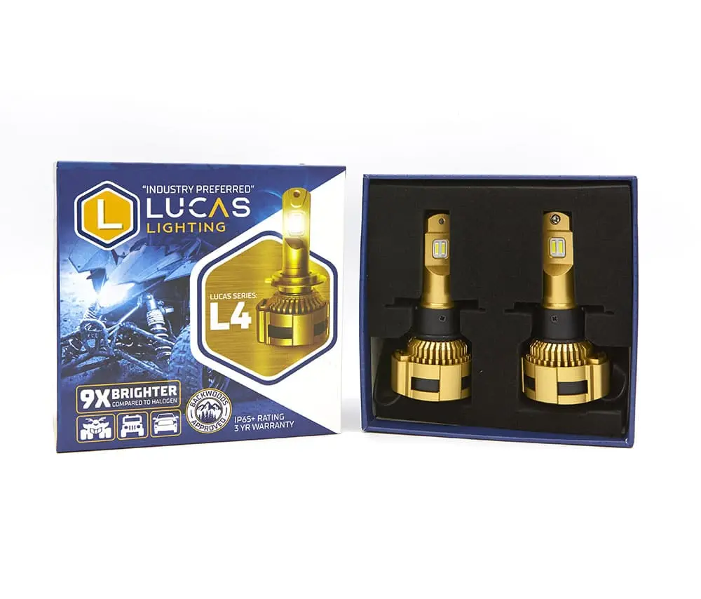 Lucas Lighting L4 Series Headlight Pair (2 Bulbs), 9X Brighter 1