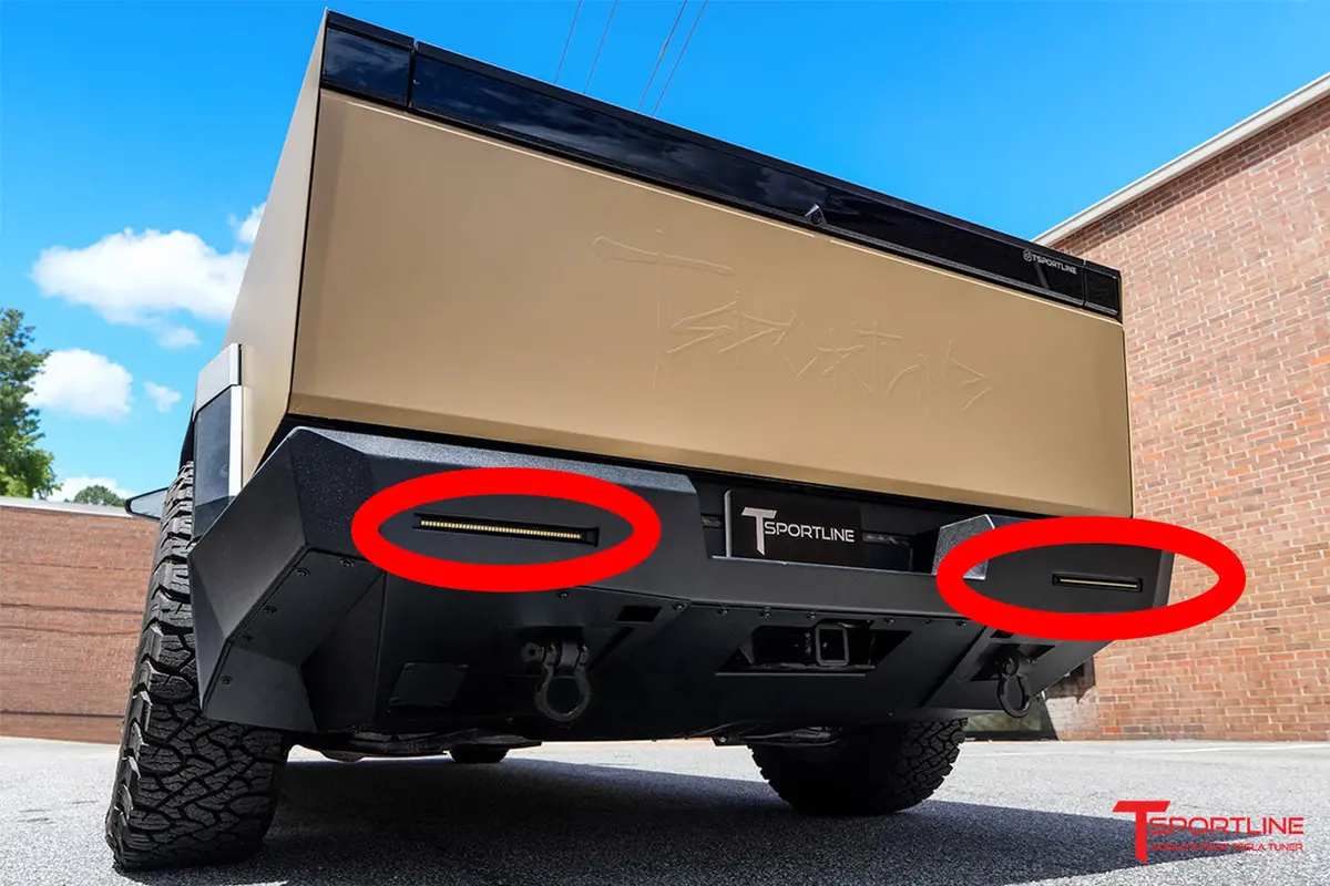Dual Led Reverse Light Bar Kit For Cybertruck Ctx Extreme Duty Steel Rear Bumper Inserts 1