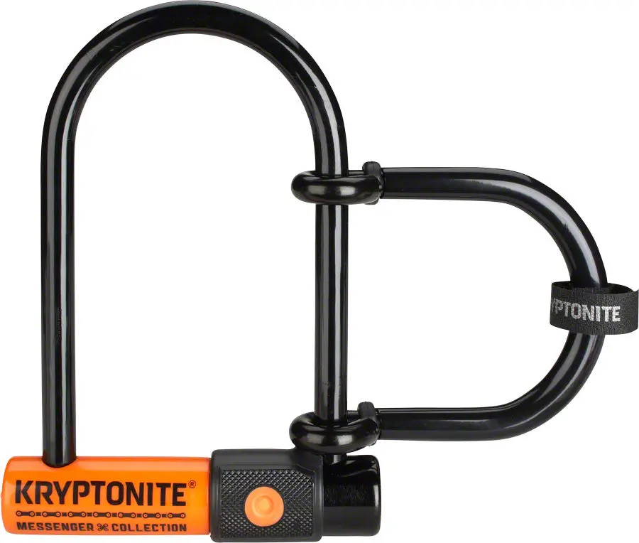 Kryptonite Messenger Mini Plus U-Lock - 3.75 X 6.5", Keyed, Black, Includes 3.25" Wheel Extender Shackle 1
