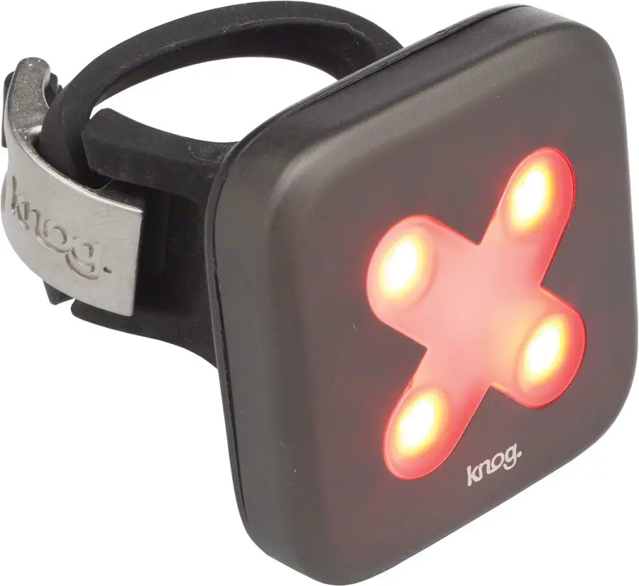 Knog Blinder 4 Cross Usb Rechargeable Taillight: Red Led~ Gunmetal Body 1