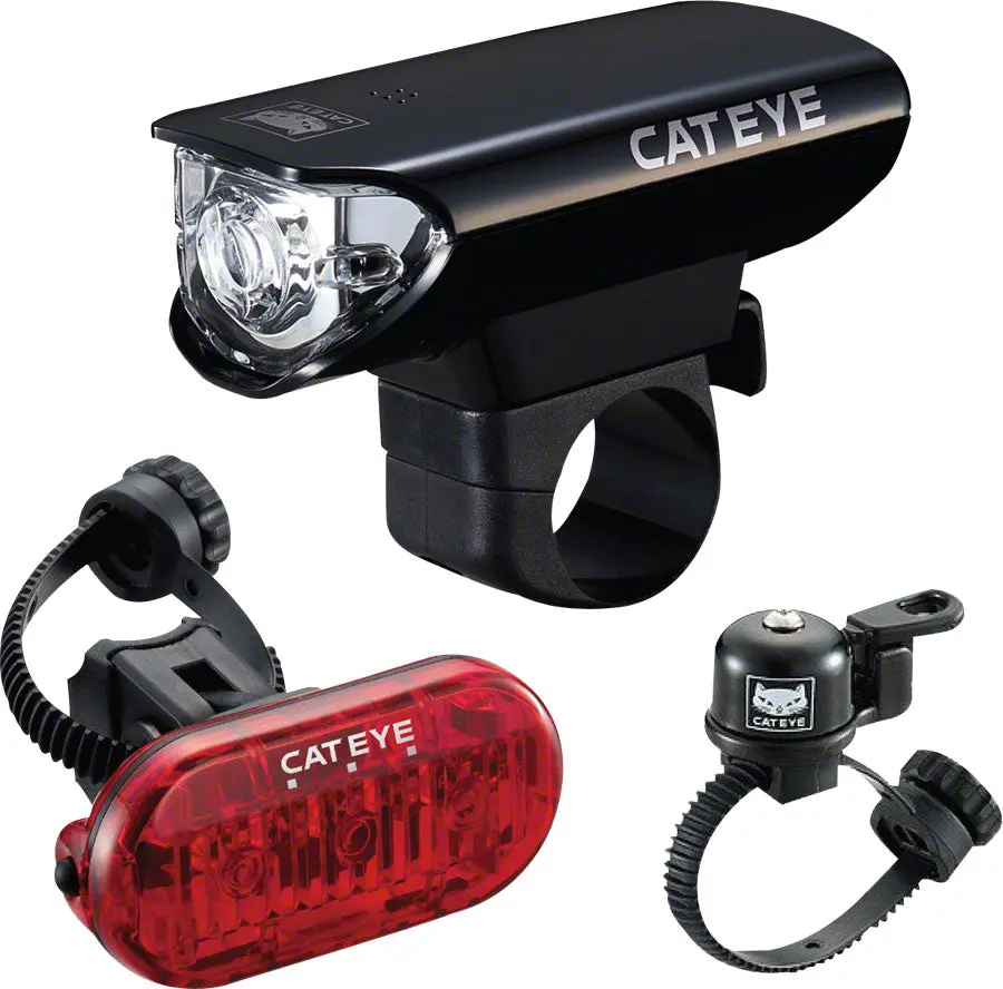 Cateye Headlight, Tailight, And Bell Combo 1