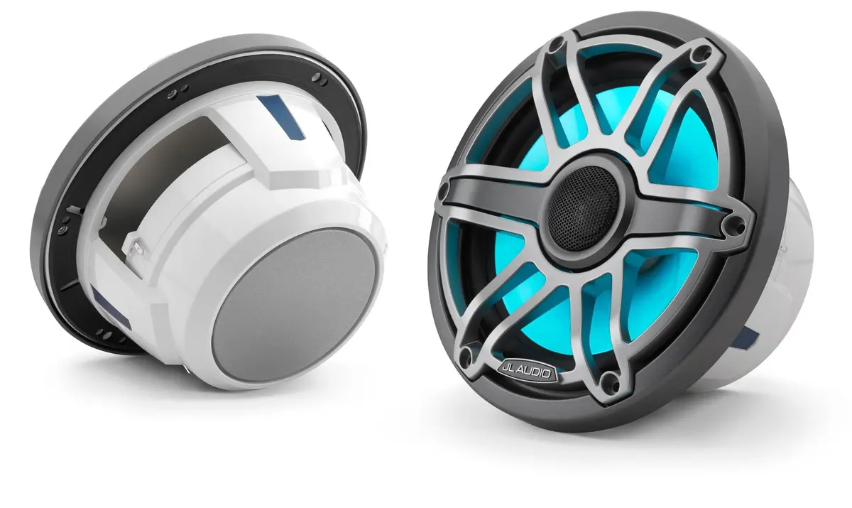 Jl Audio M6-770X-S-Gmti-I 7.7" Marine Coaxial Speakers, Gunmetal Trim, Titanium Sport 1