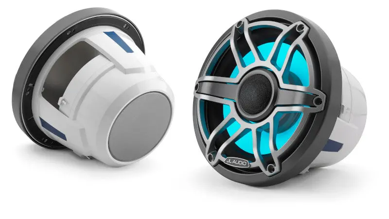 Jl Audio M6-880X-S-Gmti-I 8.8" Marine Speaker System, Rgb Led, Gunmetal & Titanium, Sport Grill 1
