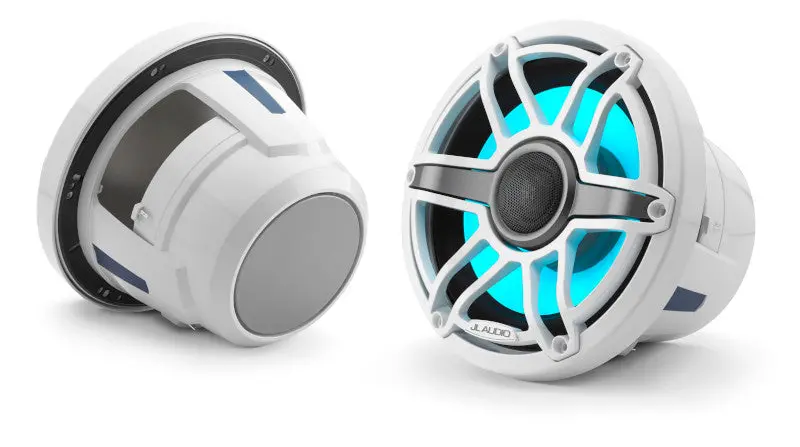 Jl Audio M6-880X-S-Gwgw-I 8.8" Marine Speaker System, Rgb Led, Gloss White, Sport Grill 1