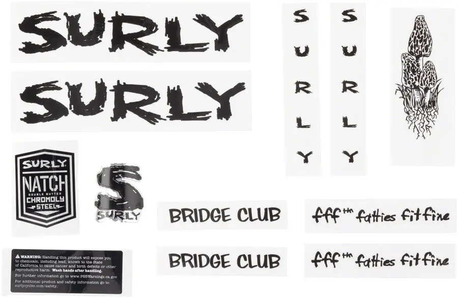 Surly Bridge Club Decal Set 1