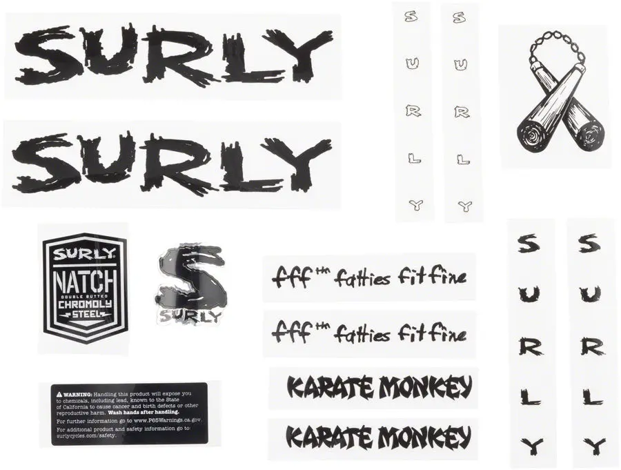 Surly Karate Monkey Decal Set 1