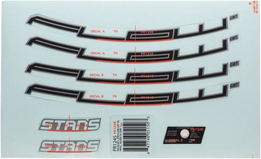 Stan's No Tubes Flow Cb7 Rim Decal 1