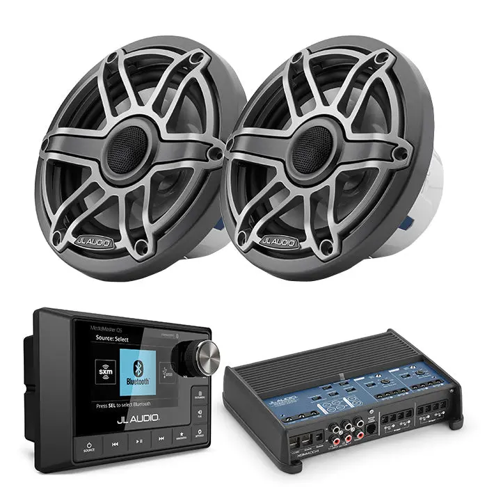 Jl Audio Mm105 + Xdm400/4 + M6-650X-S-Gmti Marine Bundle 1