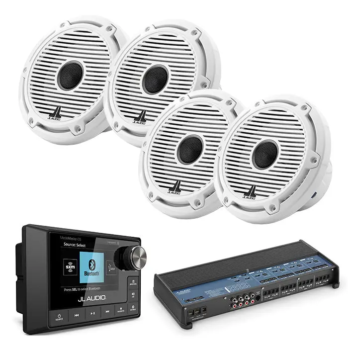 Jl Audio Mm105 + Xdm800/8 + 2 Pairs M6-650X-C-Gwgw Marine Bundle 1