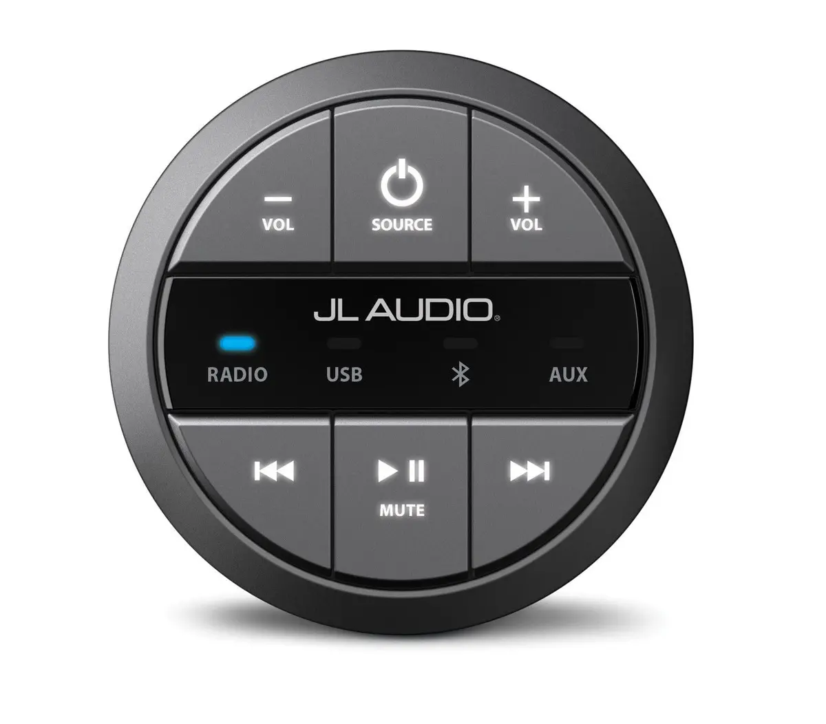 Jl Audio Mmr-20 - Round, Wired, Non-Display Remote Controller For Use With Mediamaster® 1