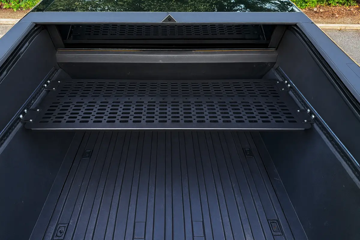 Cybertruck Bed L-Track Molle Shelf Rack Deck 1