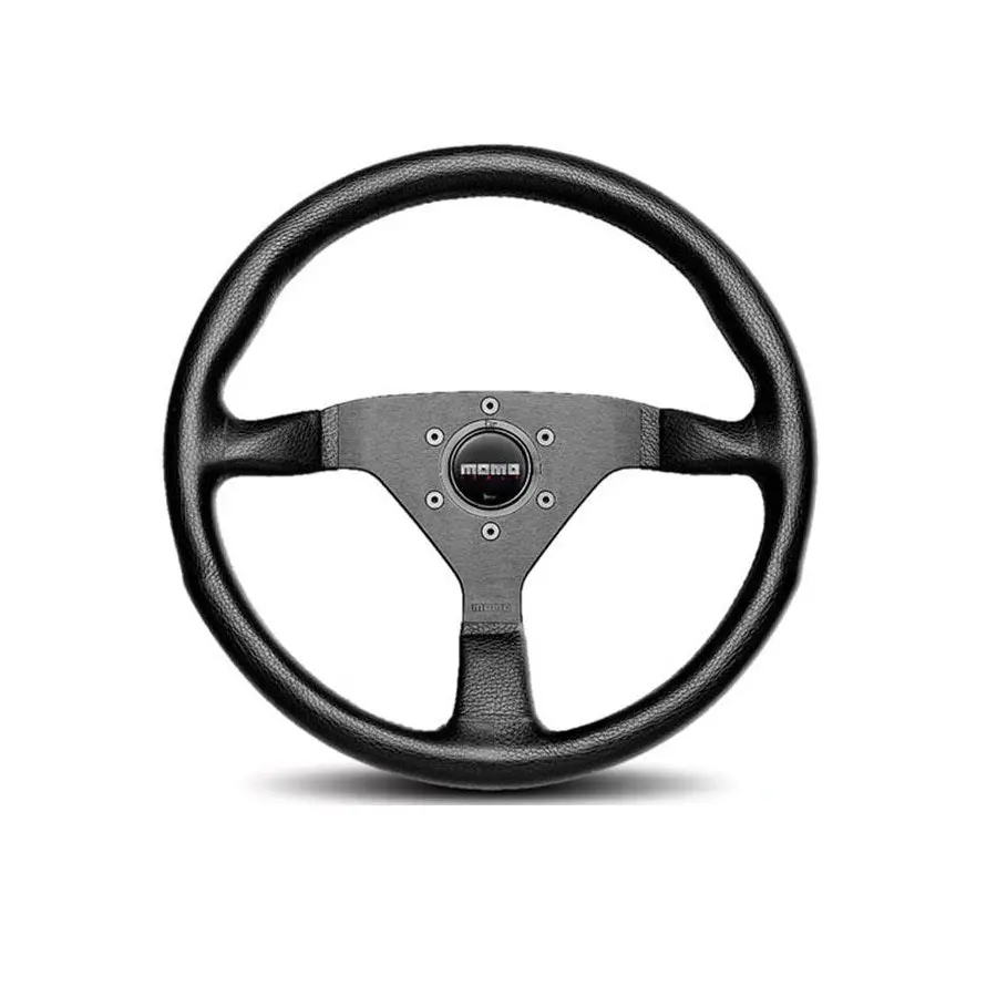 Momo Monte Carlo 320Mm Black Leather Steering Wheel 1