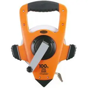 Keson Nylon Coated Steel Tape, Ft/Tenths, Hook End 1
