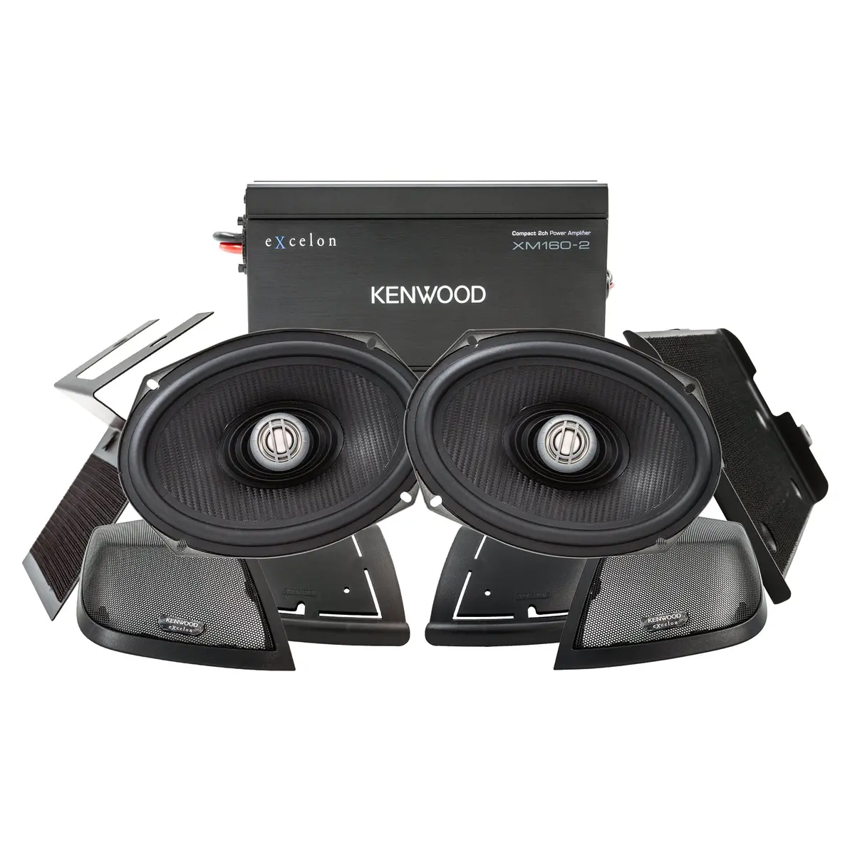 Kenwood P-Hd2r Rear Speakers + Amplifiers Kit For Select 2014-Up Harley-Davidson Motorcycles 1