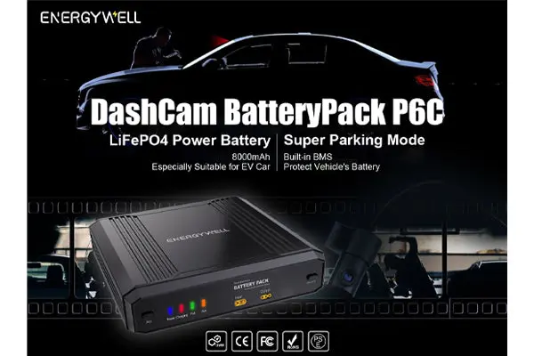 Energywell P6c Dash Cam Battery Pack 2