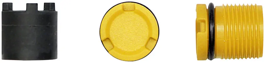 Look Spindle Plugs And Tool Kit - 2 Plugs, 4 Nm, Yellow, Fits X-Track 1