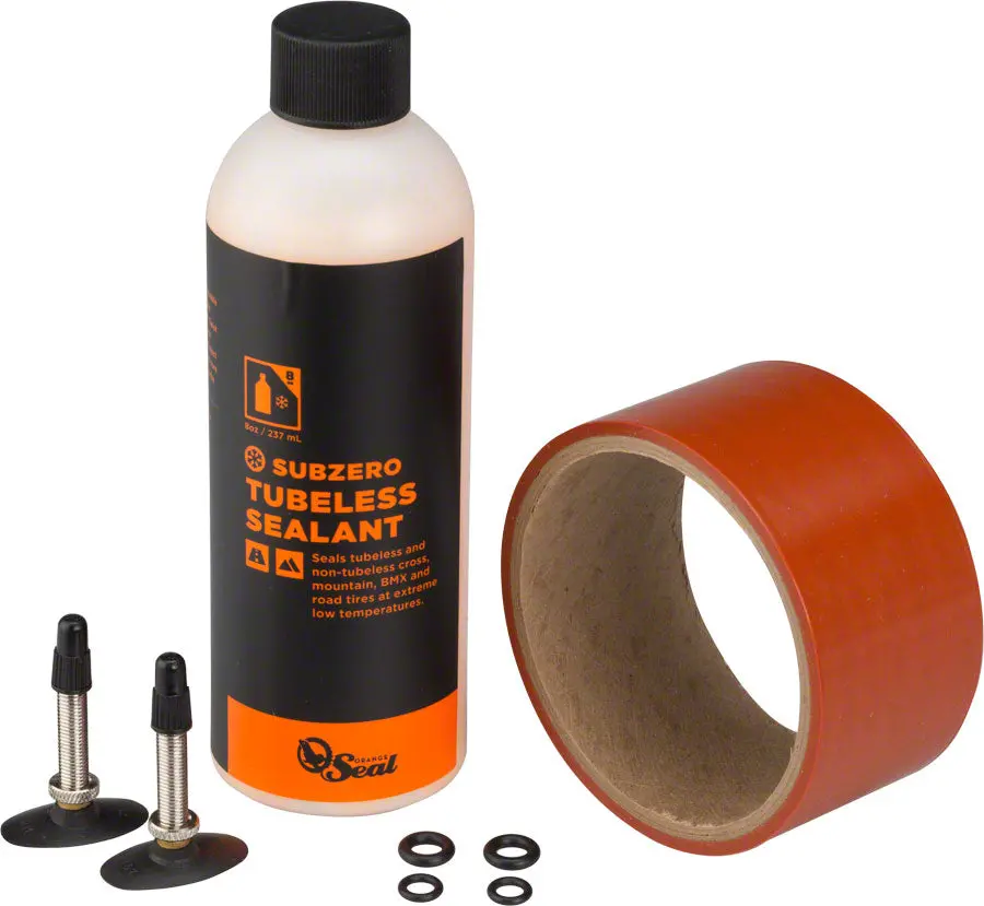 Orange Seal 45Mm Fatbike Tubeless Kit With Subzero Sealant 1