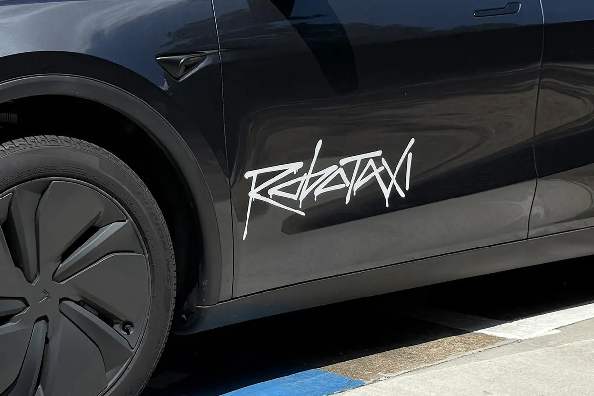 Tesla Robotaxi Door & Bumper Decal Set (Set Of 4 Vinyl Emblems) 2