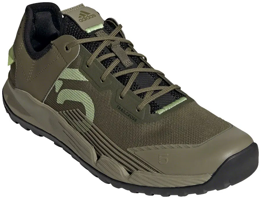 Five Ten Five Ten Trailcross Lt Flat Shoe - Men's, Focus Olive/Pulse Lime/Orbit Green 1