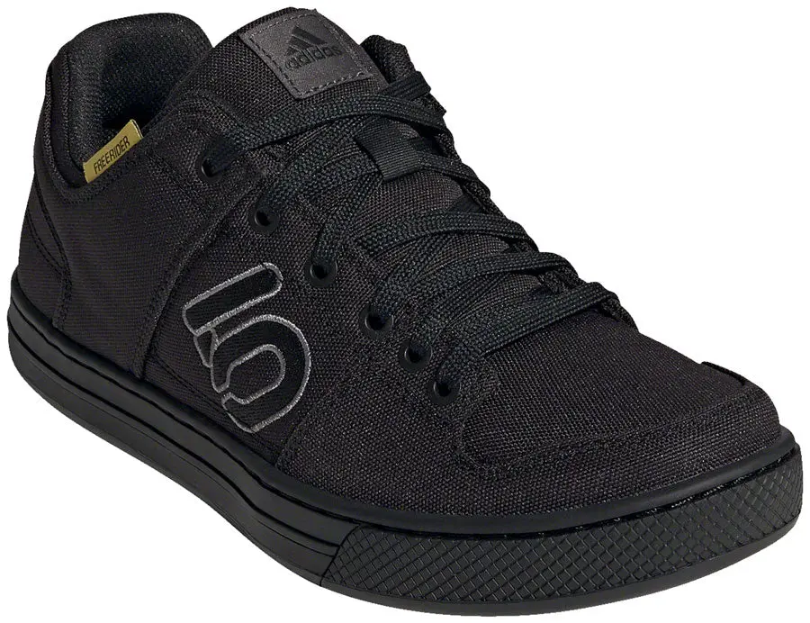 Five Ten Five Ten Freerider Canvas Flat Shoe - Men's, Core Black/Dgh Solid Grey/Grey Five 1