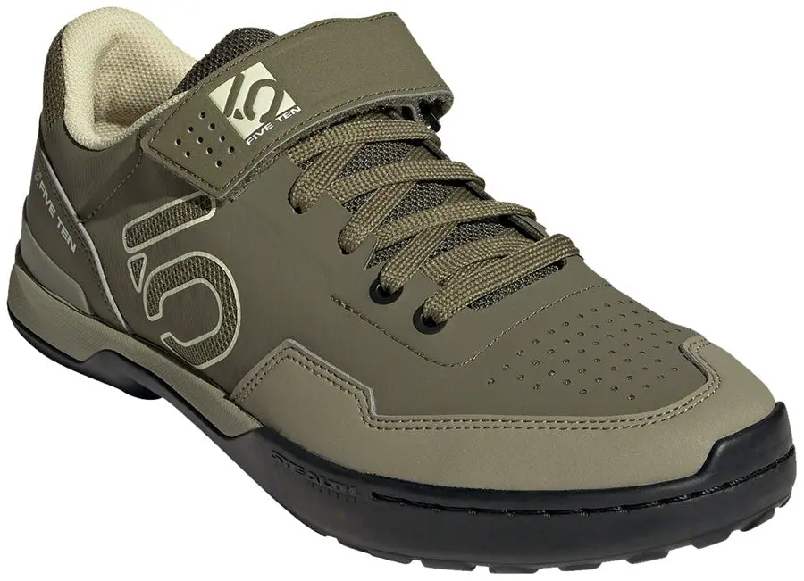 Five Ten Five Ten Kestrel Lace Clipless Shoe - Men's, Focus Olive/Sandy Beige/Orbit Green 1