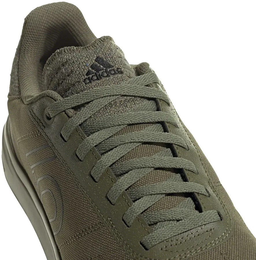 Five Ten Five Ten Sleuth Dlx Canvas Flat Shoe - Men's, Focus Olive/Core Black/Pulse Lime 4
