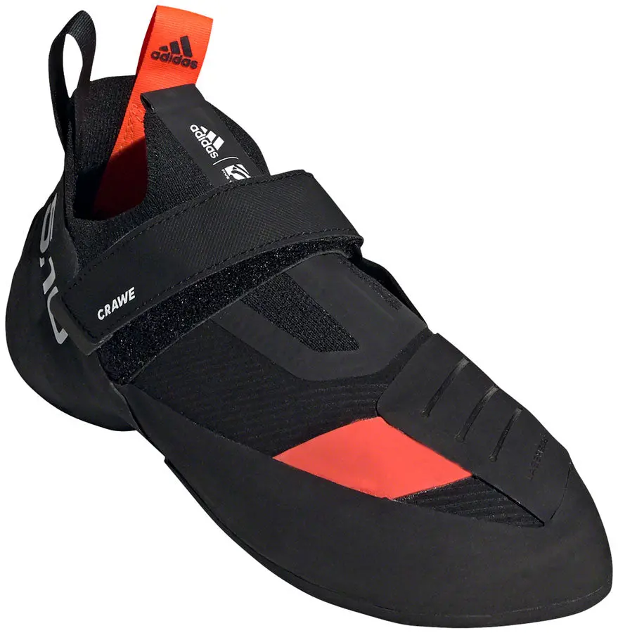 Five Ten Crawe Climbing Shoe - Men's, Core Black/Ftwr White/Solar Red 1