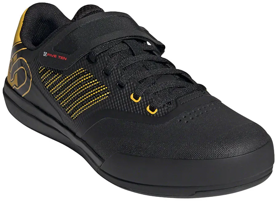 Five Ten Hellcat Pro Clipless Shoe - Men's, Core Black / Hazy Yellow / Red 1