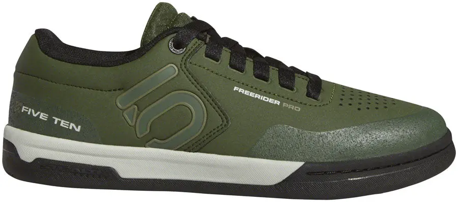 Five Ten Freerider Pro Flat Shoe - Men's, Strong Olive/Raw Khaki/Ash Silver 4
