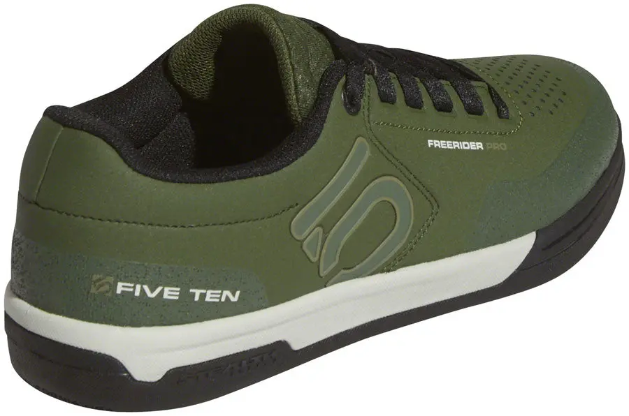 Five Ten Freerider Pro Flat Shoe - Men's, Strong Olive/Raw Khaki/Ash Silver 7