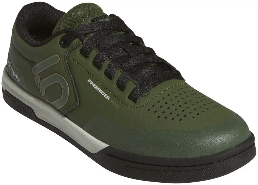 Five Ten Freerider Pro Flat Shoe - Men's, Strong Olive/Raw Khaki/Ash Silver 10