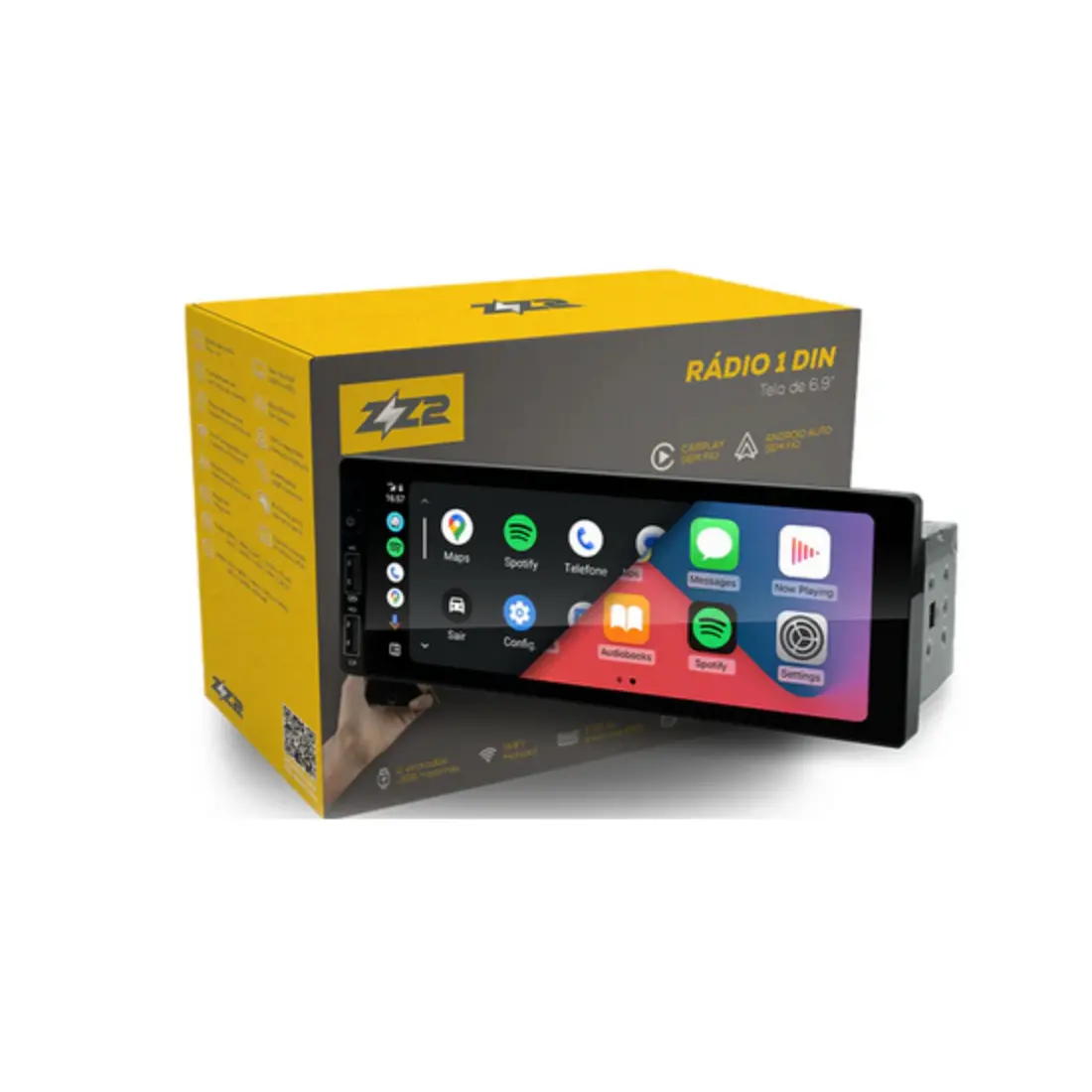 Zz2 Mpplay Single Din Carplay/Android Head Unit 1