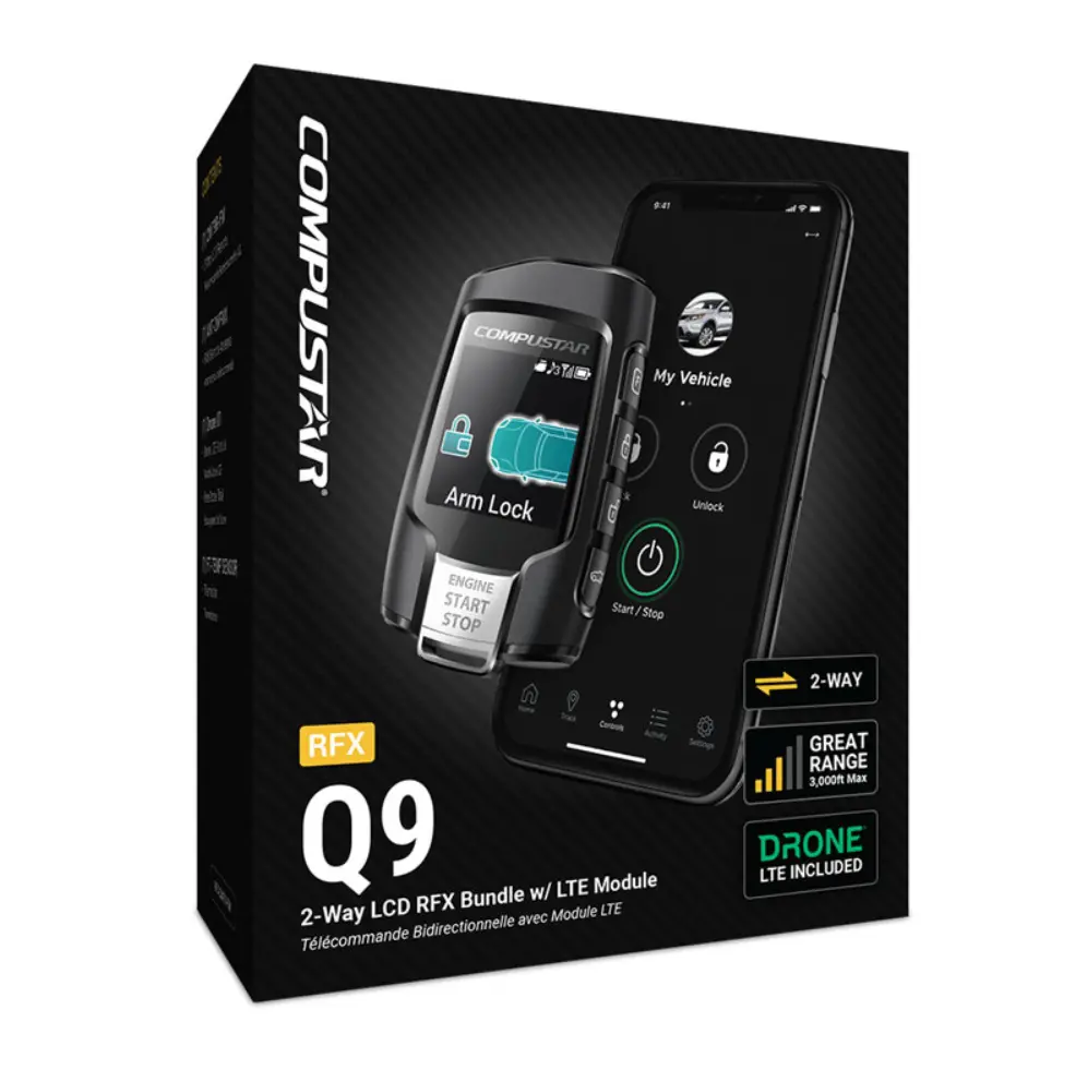 Compustar Prime Q9 2-Way Fm Remote Kit W/ Drone 1