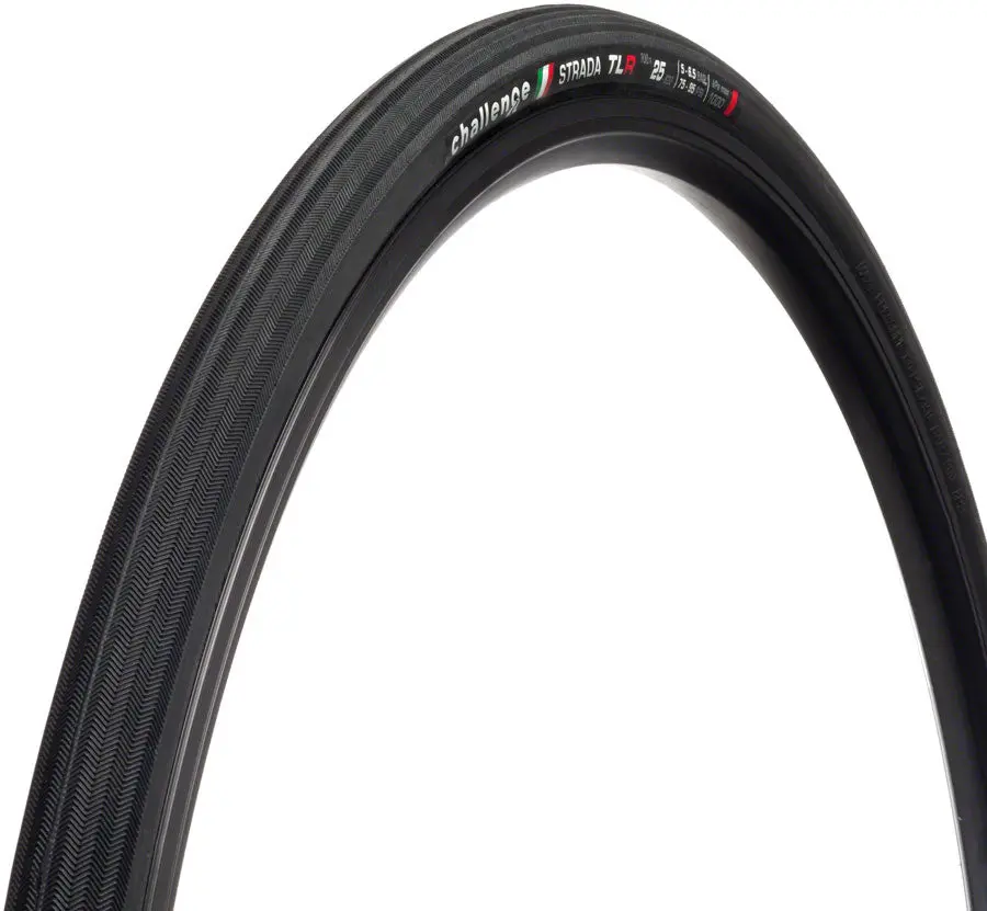 Challenge Strada Race Tire - 700 X 25, Tubeless, Folding, Black 1