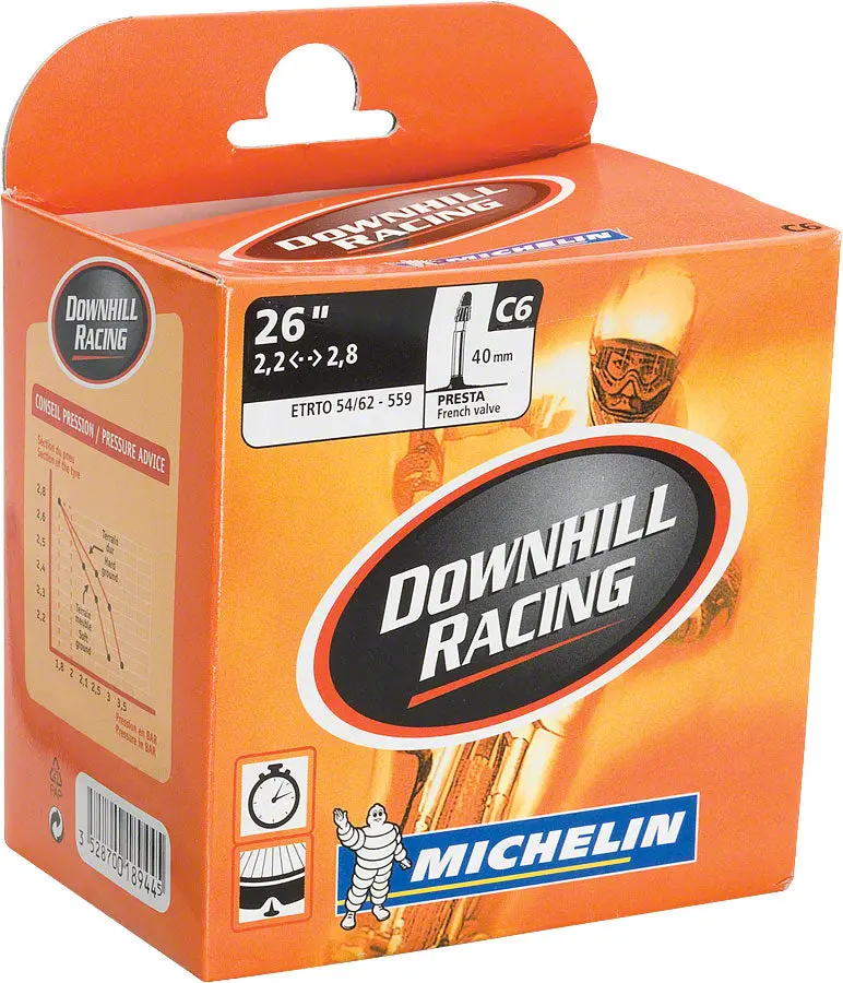 Michelin Aircomp Dh Tube, 26X 2.2-2.8" 40Mm Presta Valve 1