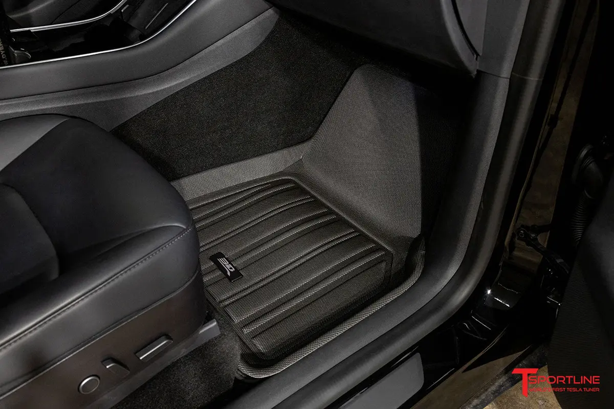 Tesla Model Y Maxpider 3D Elitect All-Weather Custom Fit Floor Liner Mats (Set Of 3) 3