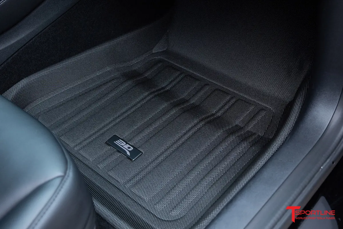 Tesla Model Y Maxpider 3D Elitect All-Weather Custom Fit Floor Liner Mats (Set Of 3) 14