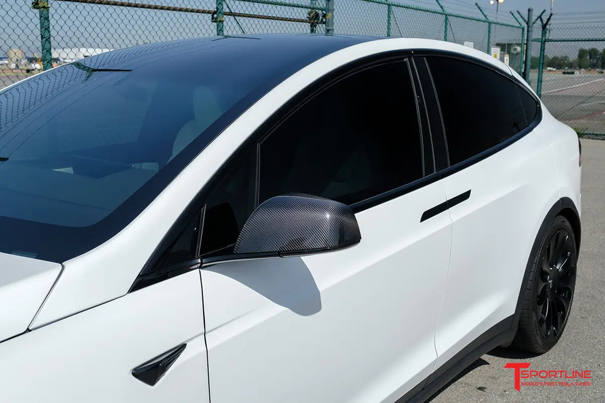 Tesla Model X Precision Carbon Fiber Side Mirror Caps (Set Of 2) 1